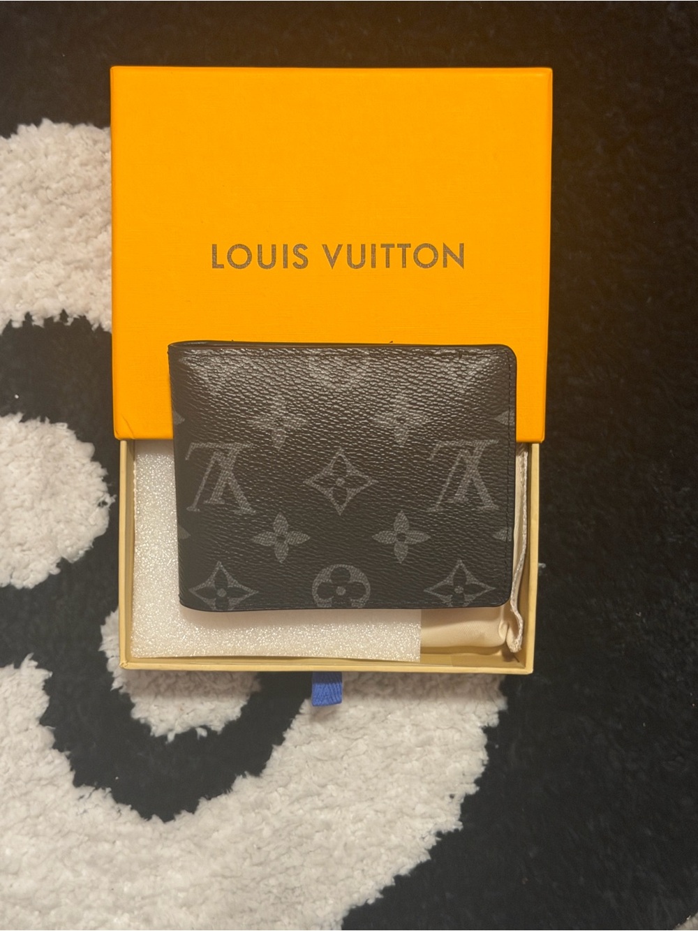 Louis Vuitton Monogram Eclipse Canvas Bi-Fold Wallet - Black & Gray